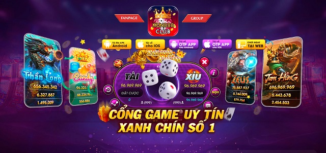 Kun888 – Game bài Kun888 Club: uy tín xanh chín số 1