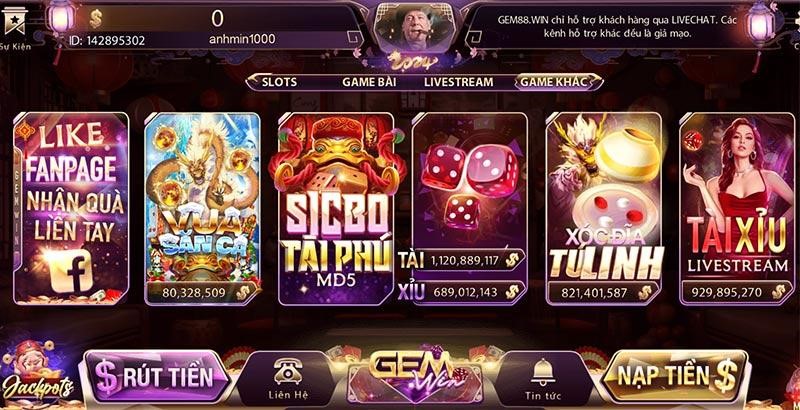 Game bài phú quý GemWin – Cập nhật Link tải cổng game mới nhất